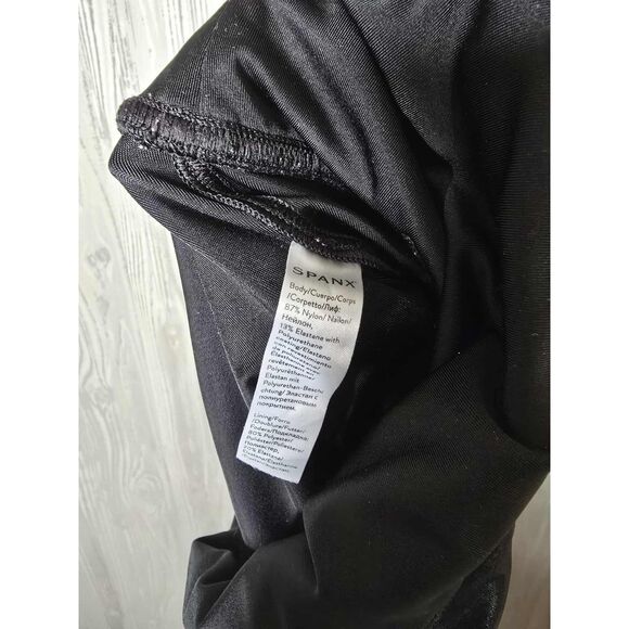 Spanx Faux Leather Leggings Black Size Large High Rise Shaping Lined - Picture 4 of 7